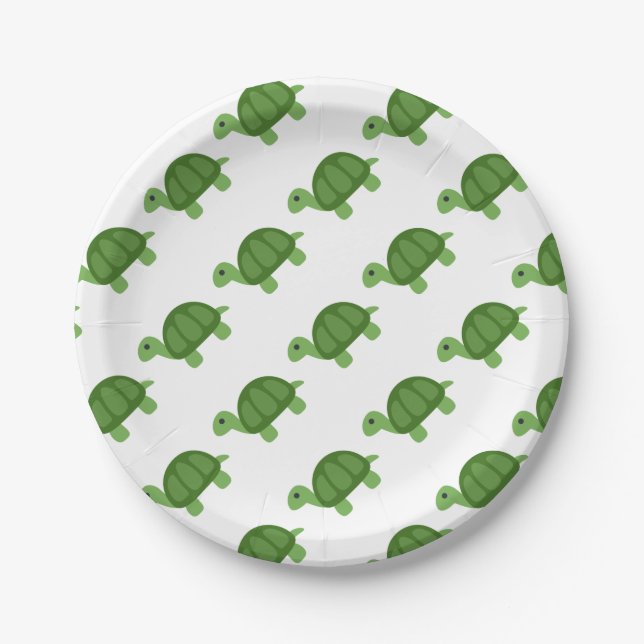Prato De Papel Turtle Emoji (Frente)