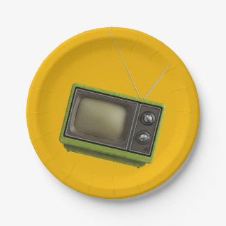 Prato De Papel TV retrô