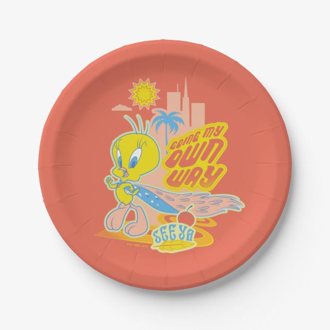 Prato De Papel TWEETY™ - A caminho próprio (Frente)