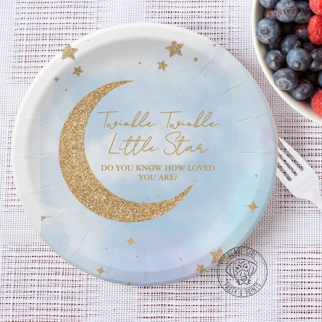 Prato De Papel Twinkle Twinkle Little Star Paper Plate (Criador carregado)