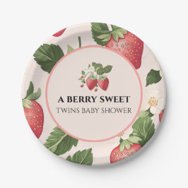 Prato De Papel TWINS Berry Sweet Strawberry Chá de fraldas