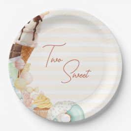 Prato De Papel Two Sweet 2nd Birthday Candy Party Plates