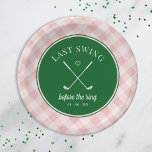Prato De Papel Última Bachelorette de Golf Swing<br><div class="desc">Festa de praia do golfe bonito! Parte de uma coleção inteira!</div>