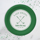 Prato De Papel Última Bachelorette de Golf Swing<br><div class="desc">Festa de praia do golfe bonito! Parte de uma coleção inteira!</div>