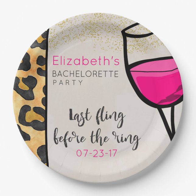 Prato De Papel Última Fuga Antes Da Bachelorette De Impressão Sel (Frente)