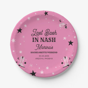 Prato De Papel Último Bash Rosa Bonito em Nash Nashville Bachelor