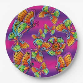 Prato De Papel Um bando de borboletas