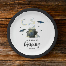 Prato De Papel Um Bebê Está A Criar | Chá de fraldas de Dia das B