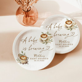 Prato De Papel Um bebê está criando placas de papel, Chá de frald