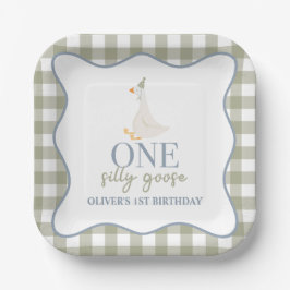 Prato De Papel Um Bobo fica azul e verde