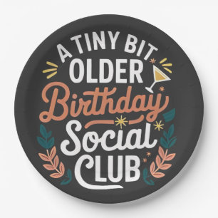 Prato De Papel Um Clube Social de Aniversário Um Pouco Mais Antig