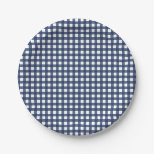 Prato De Papel Um coelhinho azul de Gingham