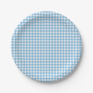 Prato De Papel Um coelhinho azul de Gingham