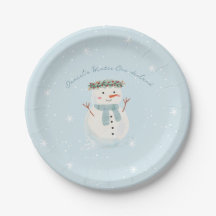 Um derland Winter Bash Cute Snowman e Snowflake
