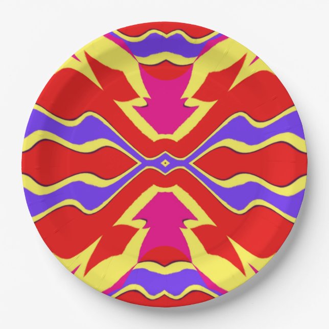 Prato De Papel Um design clássico de papel elegante com várias co (Frente)