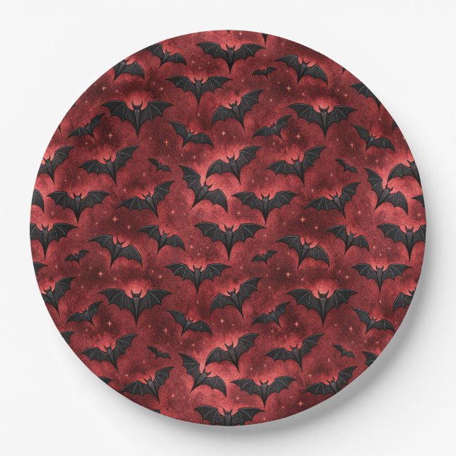 Prato De Papel Um Design de Série Vampiríaca 12 (Frente)