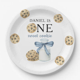 Prato De Papel Um doce cozinheiro e leite Primeiro Aniversário