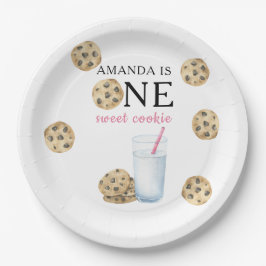 Prato De Papel Um doce cozinheiro e uma garota de leite no primei