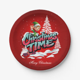 Prato De Papel Um elfo animado