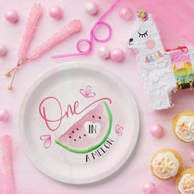 Prato De Papel Um em Melon Birthday Melmelon (Festa)