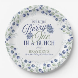 Prato De Papel Um Em Um Monte Primeiro Aniversário