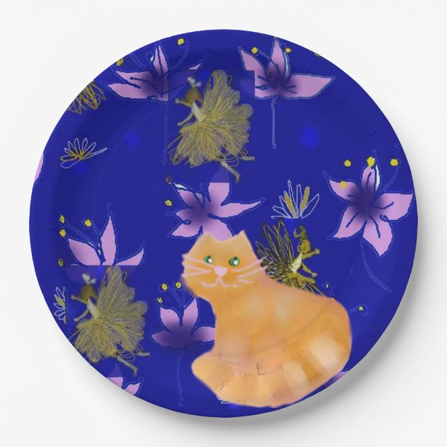 Prato De Papel Um gato giro chamado Catool (Frente)