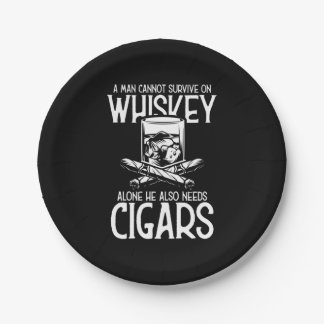 Prato De Papel Um Homem Que Ama Uísque E Cigarro