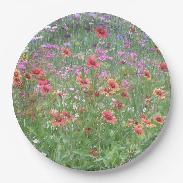 Prato De Papel "Um Jardim de Flores Selvagens" (Frente)