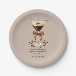 Prato De Papel Um Martini Espresso Um Pouco Mais Velho Castanho A
