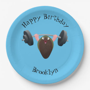 Prato De Papel Um mexilhão engraçado trabalhando na ilustração de