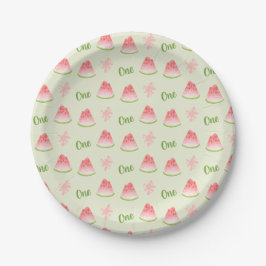 Prato De Papel Um no aniversário da Melon Watermelon
