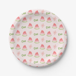 Prato De Papel Um no aniversário da Melon Watermelon