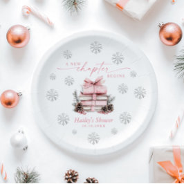 Prato De Papel Um Novo Capítulo Começa, Chá de Bebê de Inverno co