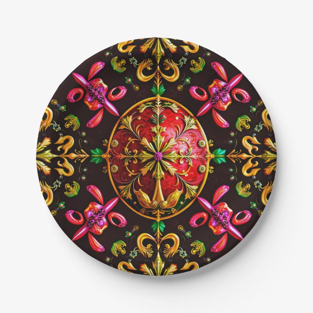 Prato De Papel UM PADRÃO DE NATAL ~ Cuz ~ (Frente)