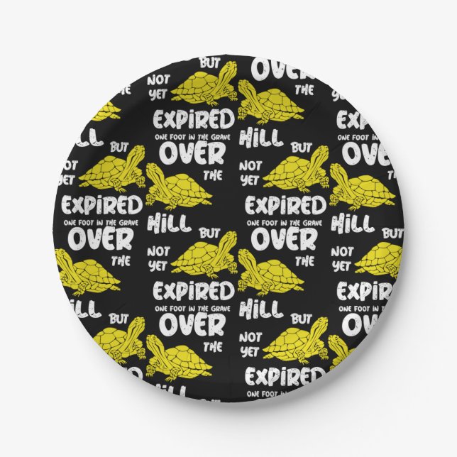 Prato De Papel Um Pé No Grave (Frente)