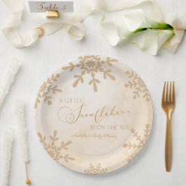 Prato De Papel Um pequeno floco de neve Chá de fraldas da Terra M