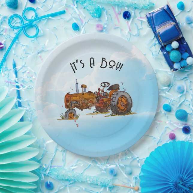 Prato De Papel Um Pequeno Motorista Está A Caminho (Festa)