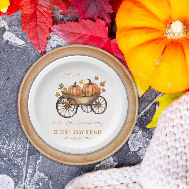 Prato De Papel Um Pouco De Abóbora Chá de fraldas Sexo Neutro (Criador carregado)