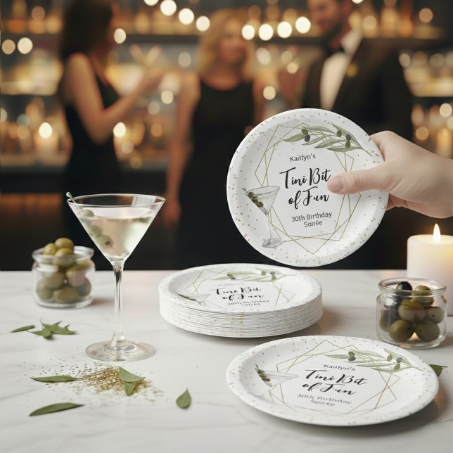 Prato De Papel Um Pouco de Diversão Martini Soirée (Criador carregado)