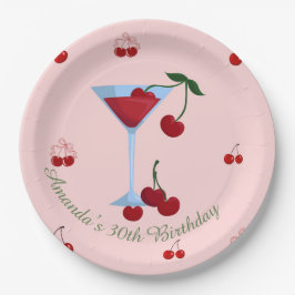 Prato De Papel Um Pouco Mais Velho Aniversário Cherrytini
