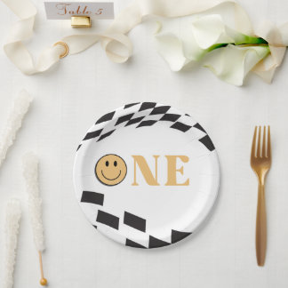 Prato De Papel Um primeiro aniversario Feliz