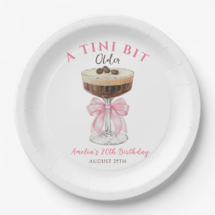 Prato De Papel Um Tini Bit Antigo Martini Aniversário