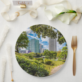 Prato De Papel Uma caminhada pelos jardins de Hama Rikyu, Tóquio