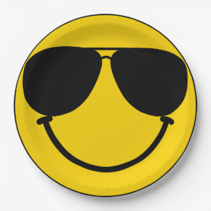 Prato De Papel Uma decoração de primeiro aniversario Emoji Feliz