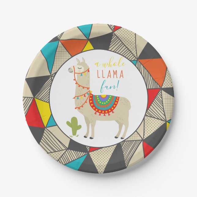 Prato De Papel Uma festa de aniversário inteira do animal do (Frente)