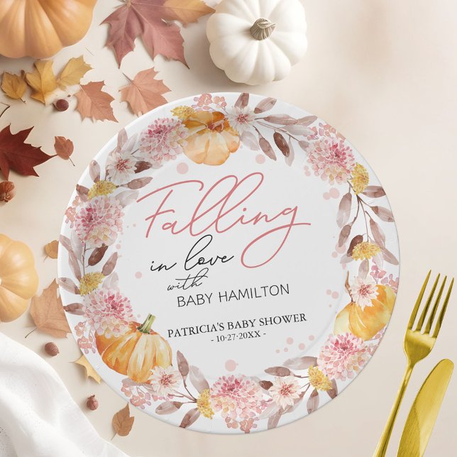 Prato De Papel Uma Pequena Abóbora Está A Caminho Do Chá de frald (Criador carregado)