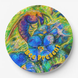 Prato De Papel Uma Prata de Abelhas e Esqueçam-me