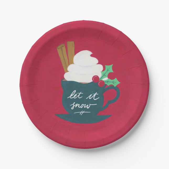 Prato De Papel Uma taça de deixar nevar (Frente)