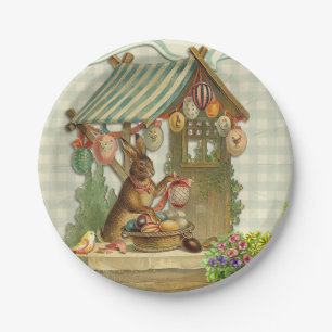 Prato De Papel Uma velha e bela imagem de Páscoa de papel