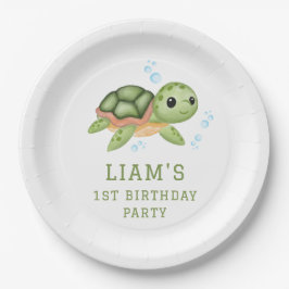 Prato De Papel Under the sea first birthday Paper 